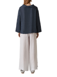 James Lakeland Cowl Neck Pure Linen Top