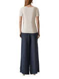 James Lakeland Lurex Trim Short Sleeve T-Shirt, White