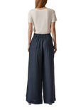 James Lakeland Linen Button Detail Trousers, Navy