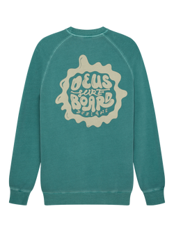 Deus ex Machina Penzance Crew Fleece Top, Hunter Green - view 2, Hunter Green
