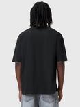 AllSaints Lover Cotton Oversized Fit Short Sleeve Logo T-Shirt, Black Nearly Black