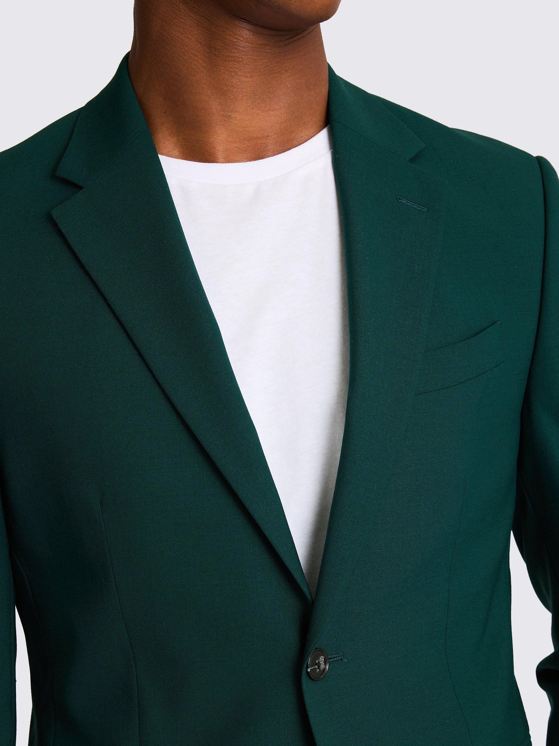 Product image 4 of 4, which shows DKNY Wool Blend Slim Fit Suit Jacket, Green, 36S