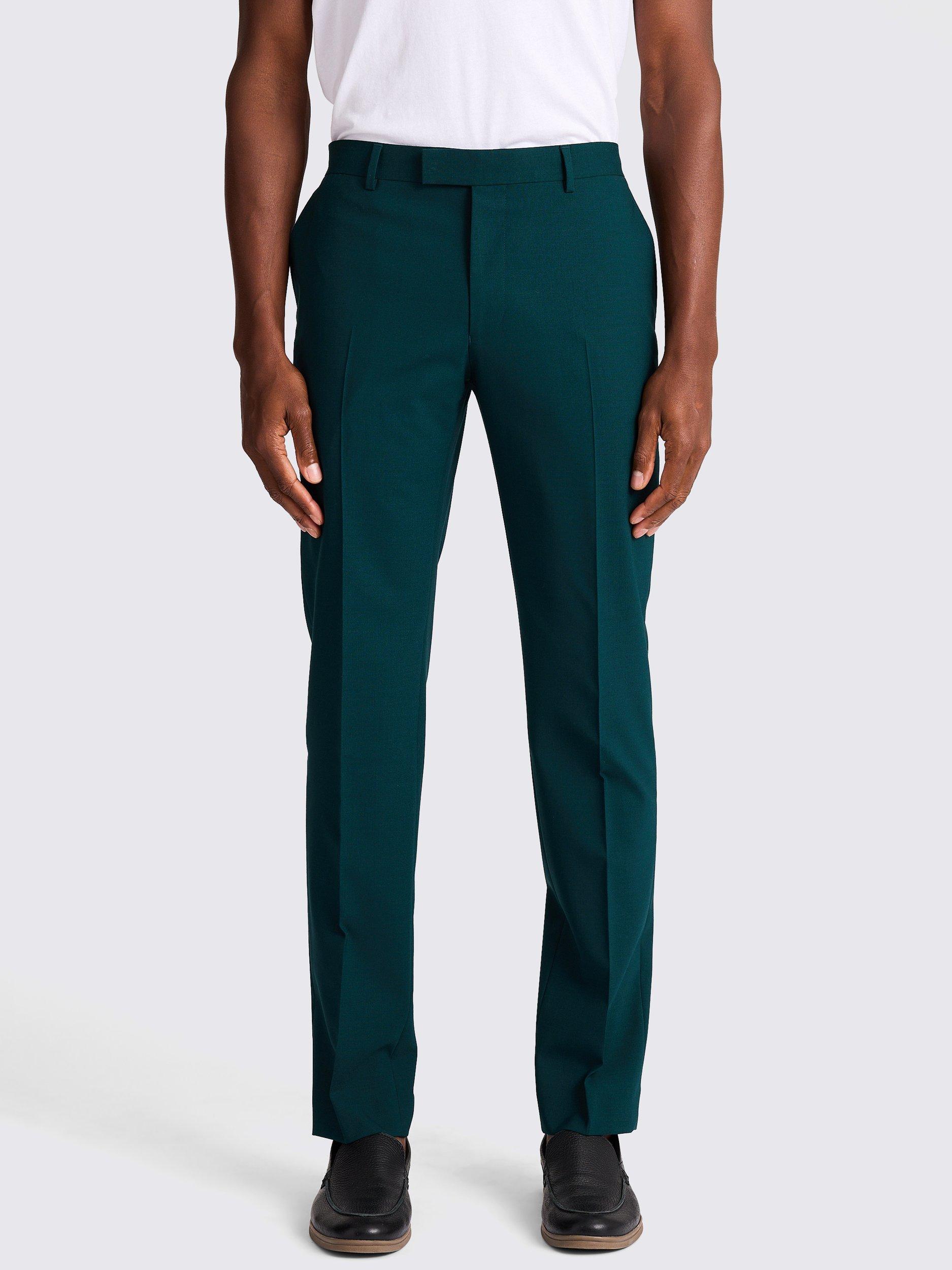 Product image 1 of 3, which shows Moss X DKNY  Tailored Fit Wool Blend Suit Trousers, Green, 30S