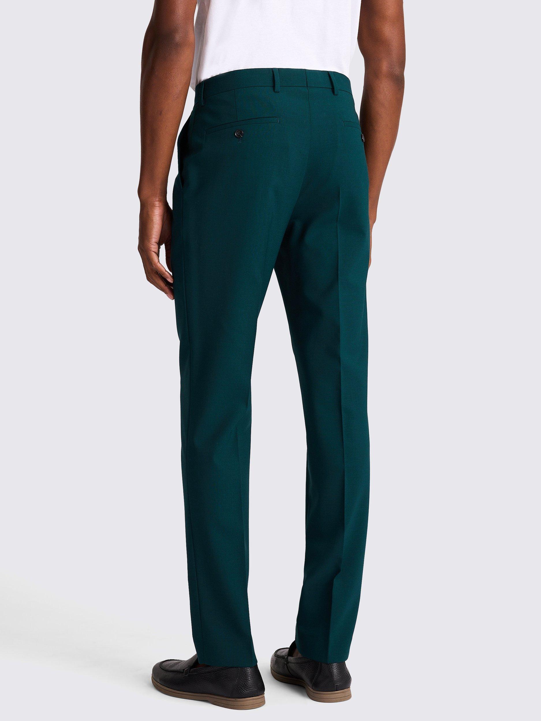 Product image 2 of 3, which shows Moss X DKNY  Tailored Fit Wool Blend Suit Trousers, Green, 30S