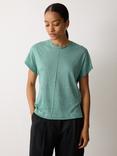 Jigsaw Crew Neck Short Sleeve Linen Top