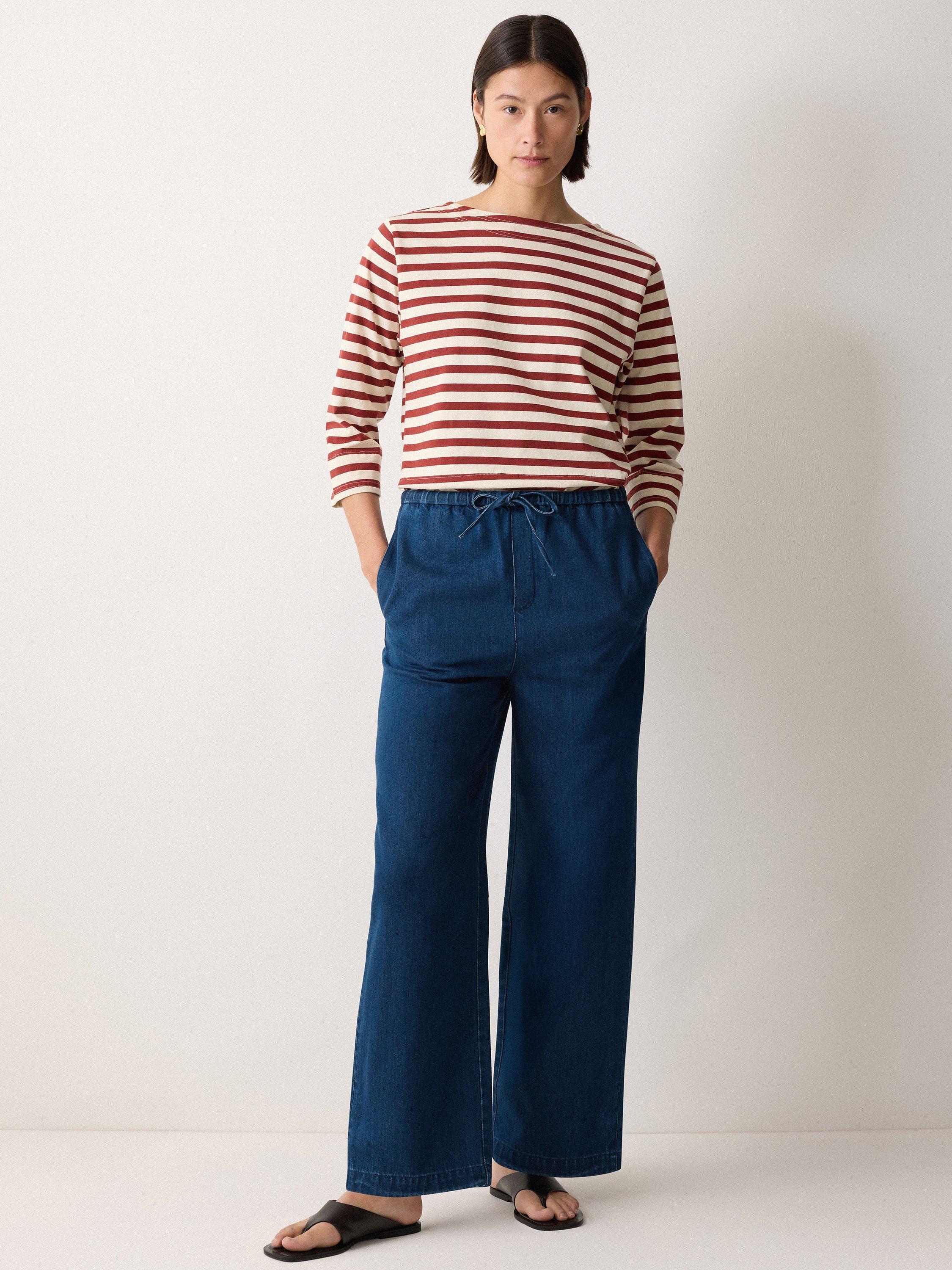 Product image 1 of 5, which shows Jigsaw Relaxed Drawstring Joggers, Indigo, 16