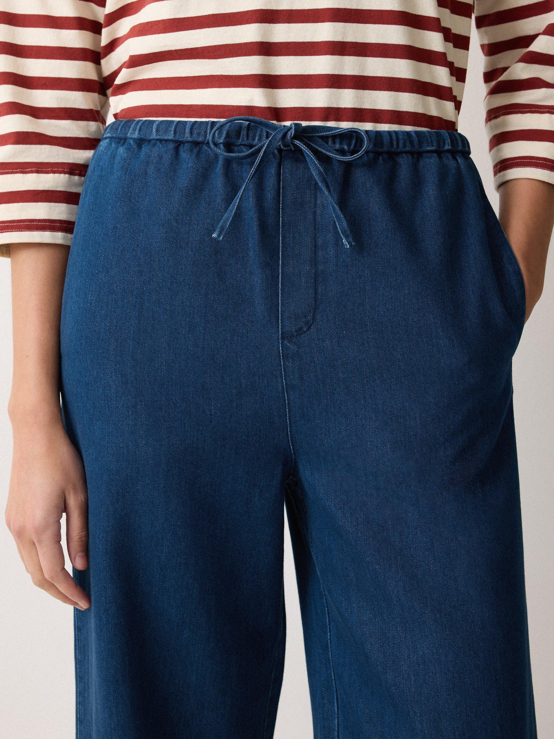 Product image 3 of 5, which shows Jigsaw Relaxed Drawstring Joggers, Indigo, 16