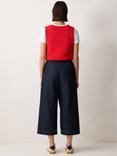 Jigsaw Wrap Front Denim Trousers, Indigo