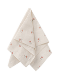 Piglet in Bed Posy Bud Floral Linen Cotton Blend Napkin, Set of 4, Pearl