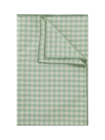 Piglet in Bed Gingham Linen Blend Table Runner, Sage Green