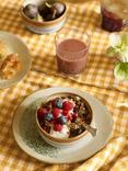 Piglet in Bed Gingham Linen Table Runner, Honey
