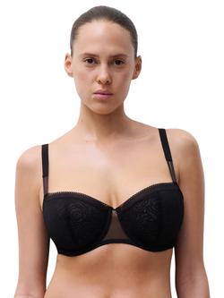 Chantelle C Jolie Underwired Half Cup Bra, Black, Black