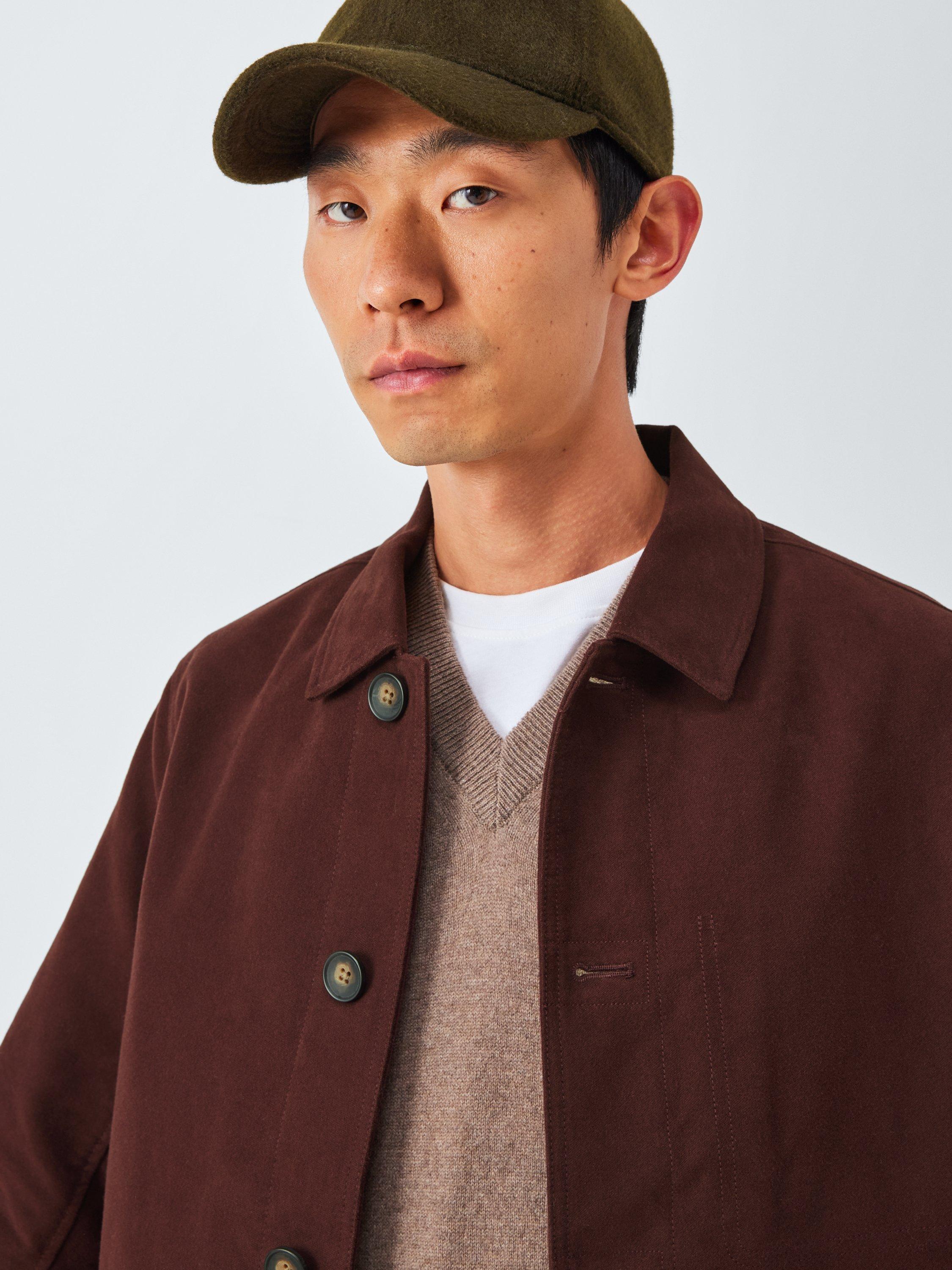 Product image 6 of 6, which shows John Lewis Moleskin Chore Jacket, Bitter Chocolate, S