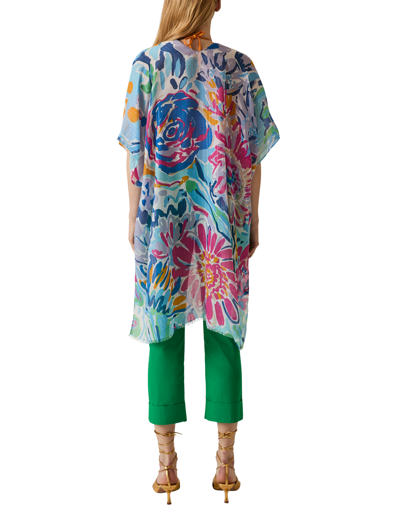 Product image 2 of 7, which shows James Lakeland Floral Fantasy Kaftan, Multi, One Size