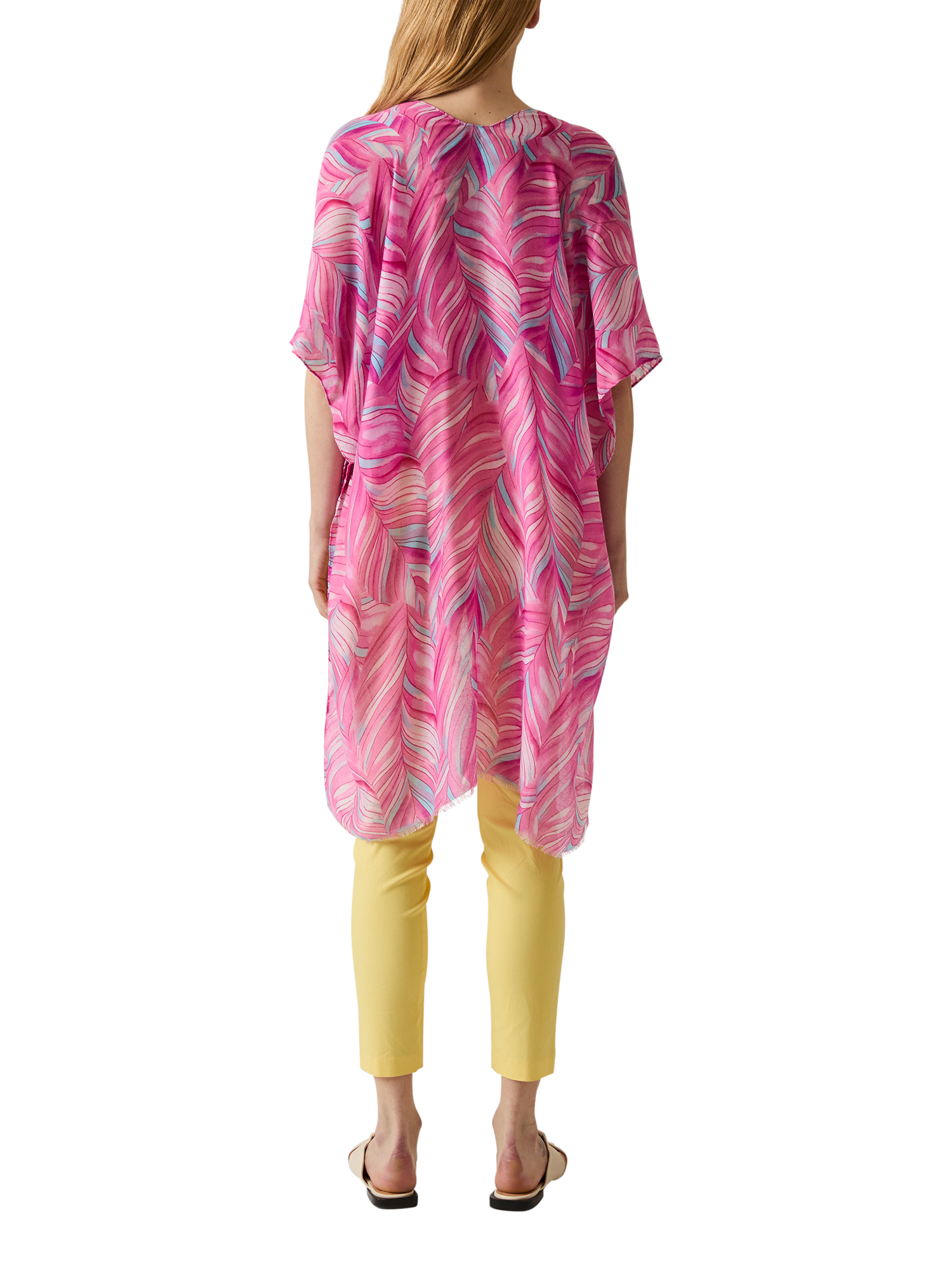 Product image 2 of 6, which shows James Lakeland Abstract Swirls Kaftan, Pink, One Size