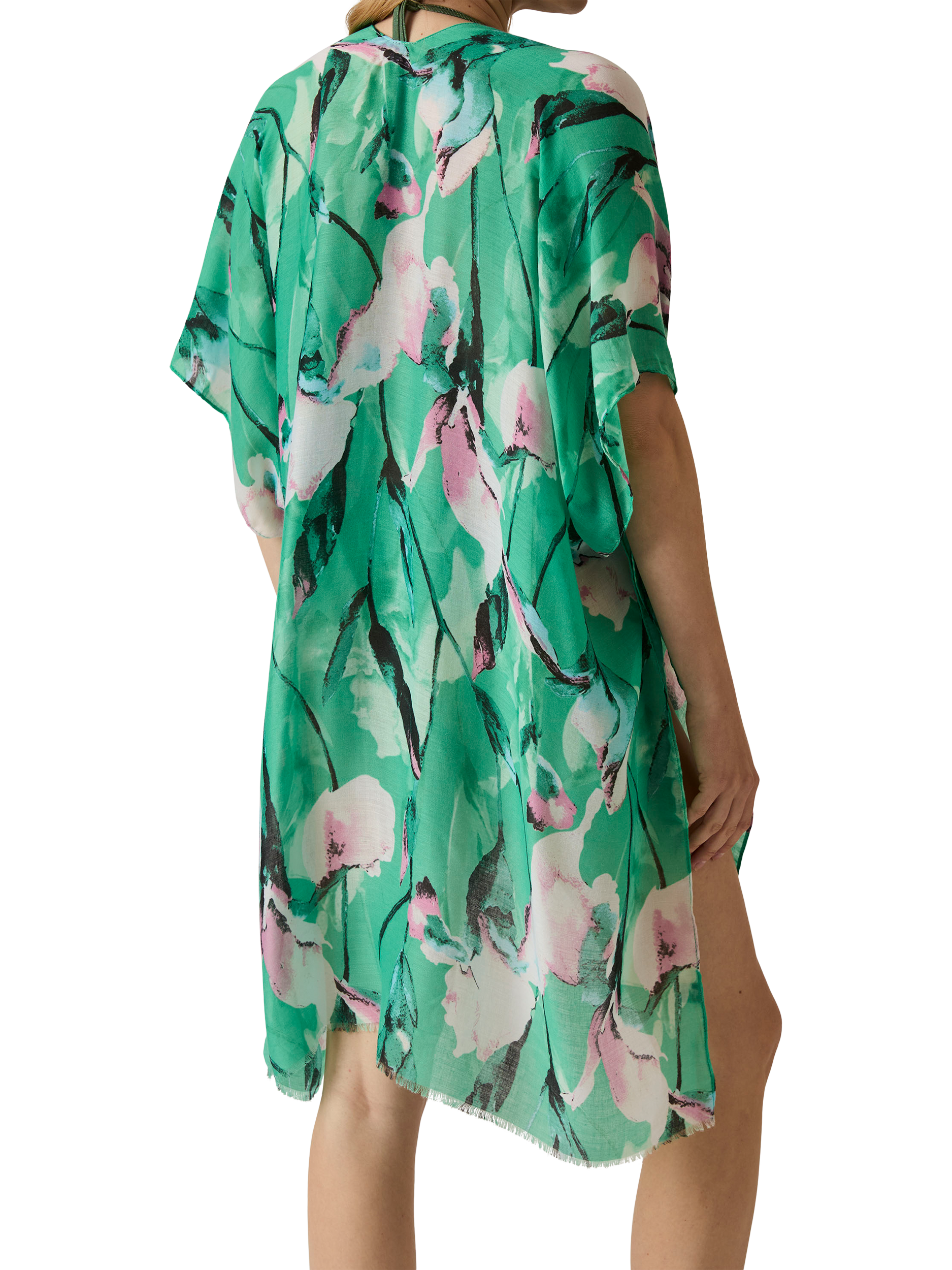 Product image 5 of 7, which shows James Lakeland Floral Print Kaftan, Green, One Size