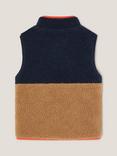 Monsoon Kids' Sleeveless Borg Colour Block Jumper, Navy