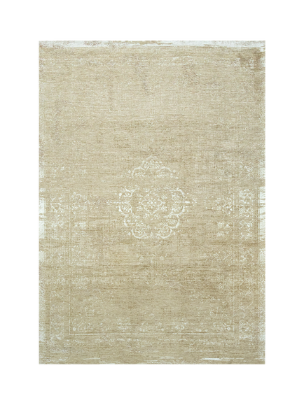 Louis De Poortere Medallion Rug, Milk Curry