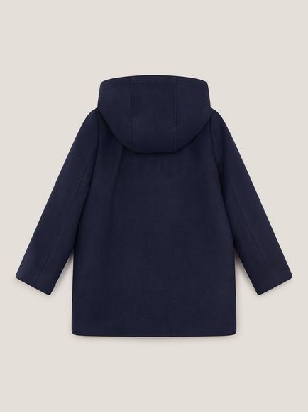 Monsoon Kids' Hooded Toggle Duffle Coat, Navy - view 2, Navy