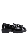Hush Puppies Kids' Abigail Senior Patent Leather Loafers, Black