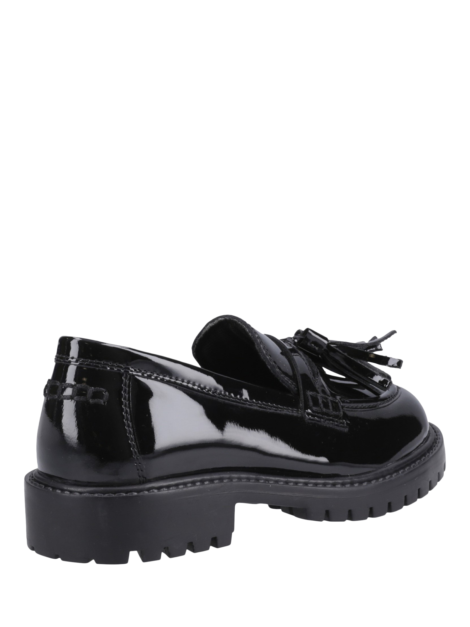 Product image 3 of 4, which shows Hush Puppies Kids' Abigail Senior Patent Leather Loafers, Black, 6