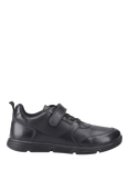 Hush Puppies Kids' Alfie Bungee Junior Leather Shoes, Black