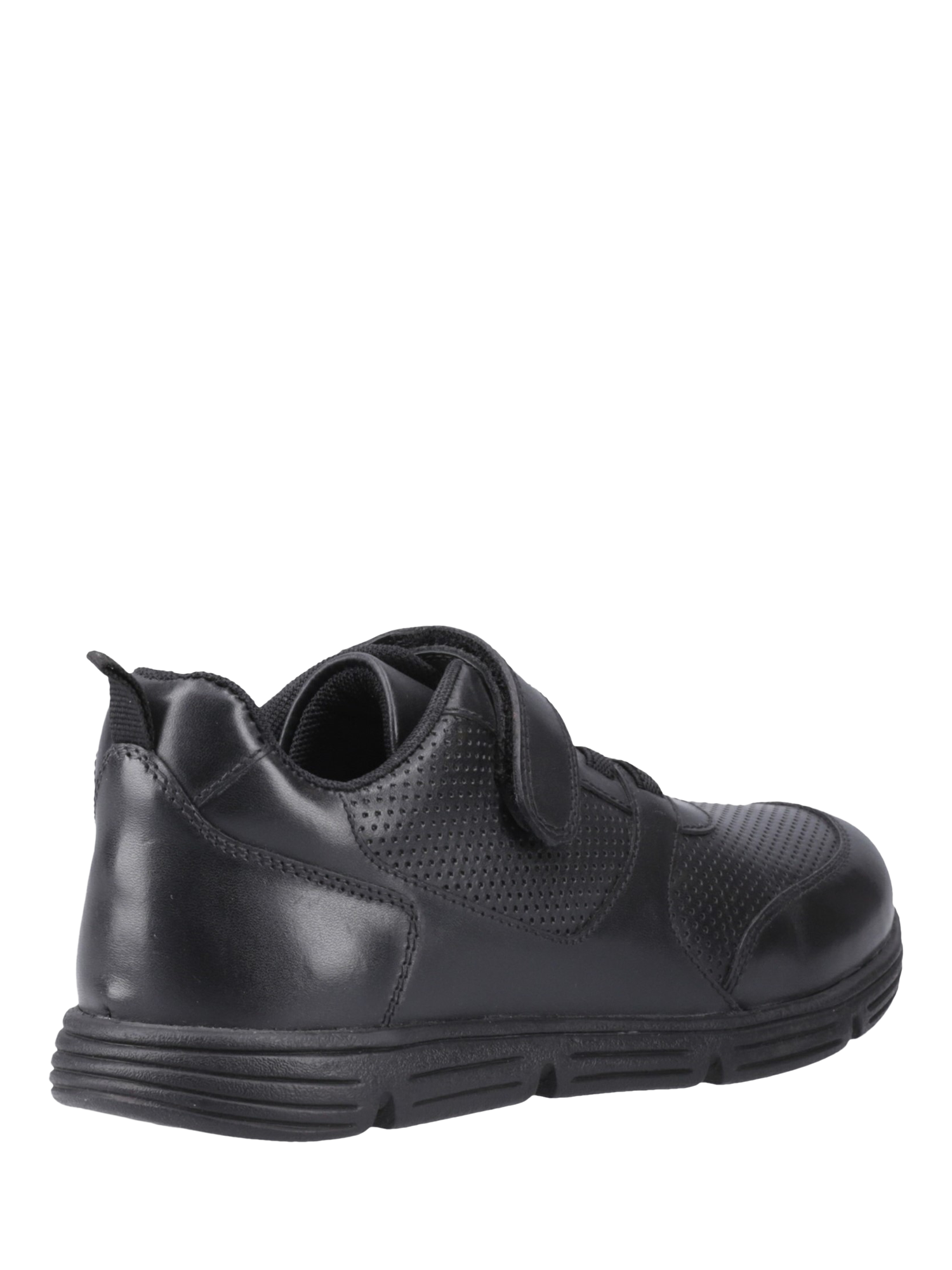 Product image 3 of 4, which shows Hush Puppies Kids' Alfie Bungee Junior Leather Shoes, Black, 10 Jnr
