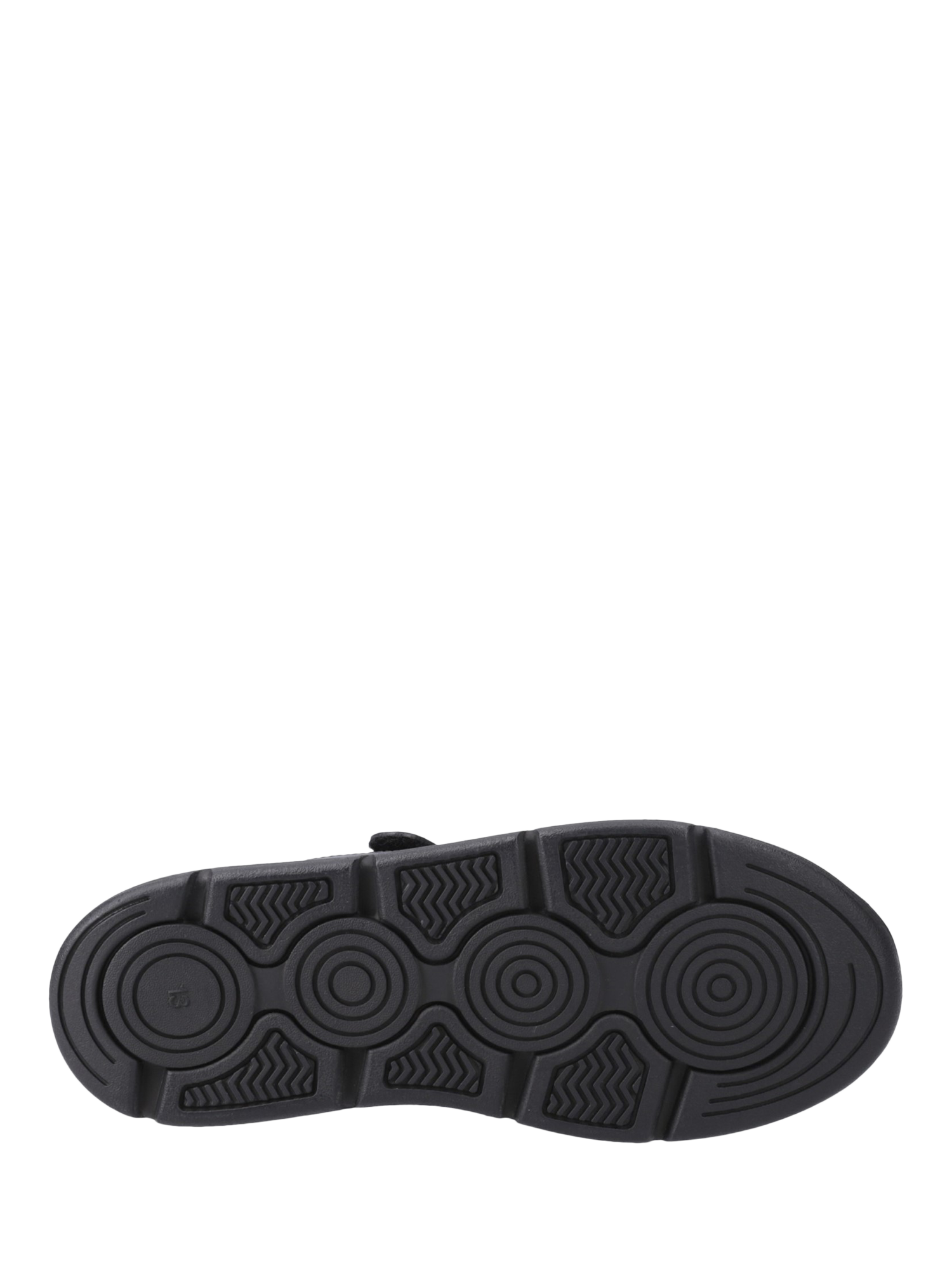 Product image 4 of 4, which shows Hush Puppies Kids' Alfie Bungee Junior Leather Shoes, Black, 10 Jnr