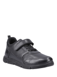 Hush Puppies Kids' Alfie Bungee Senior Leather Shoes, Black
