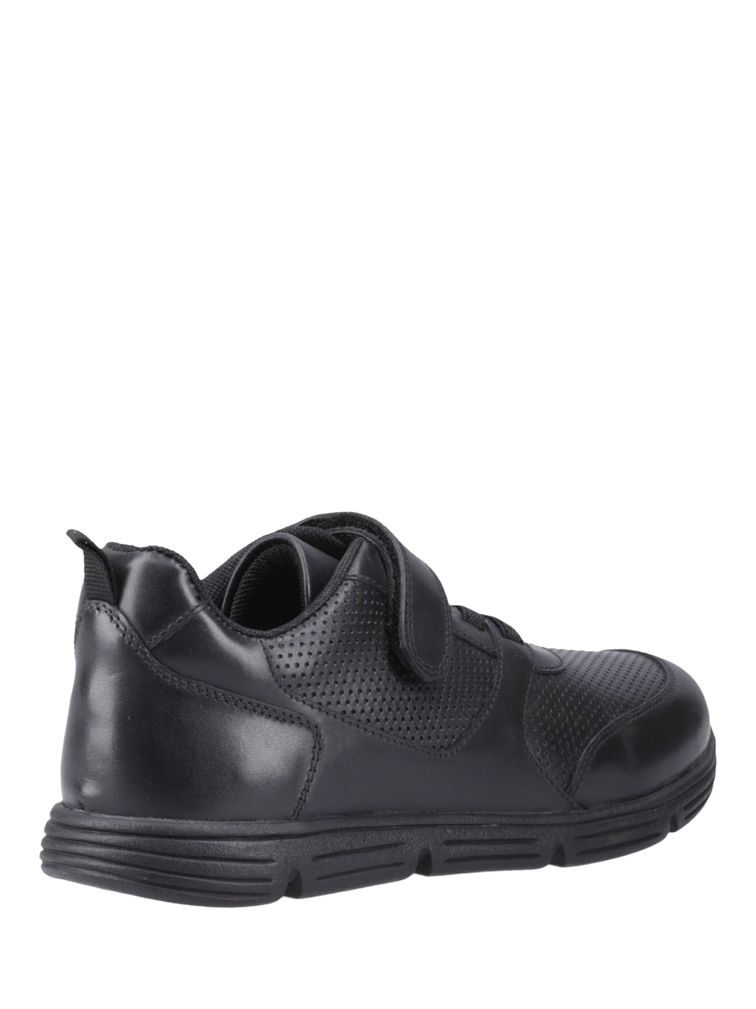 Product image 3 of 4, which shows Hush Puppies Kids' Alfie Bungee Senior Leather Shoes, Black, 3