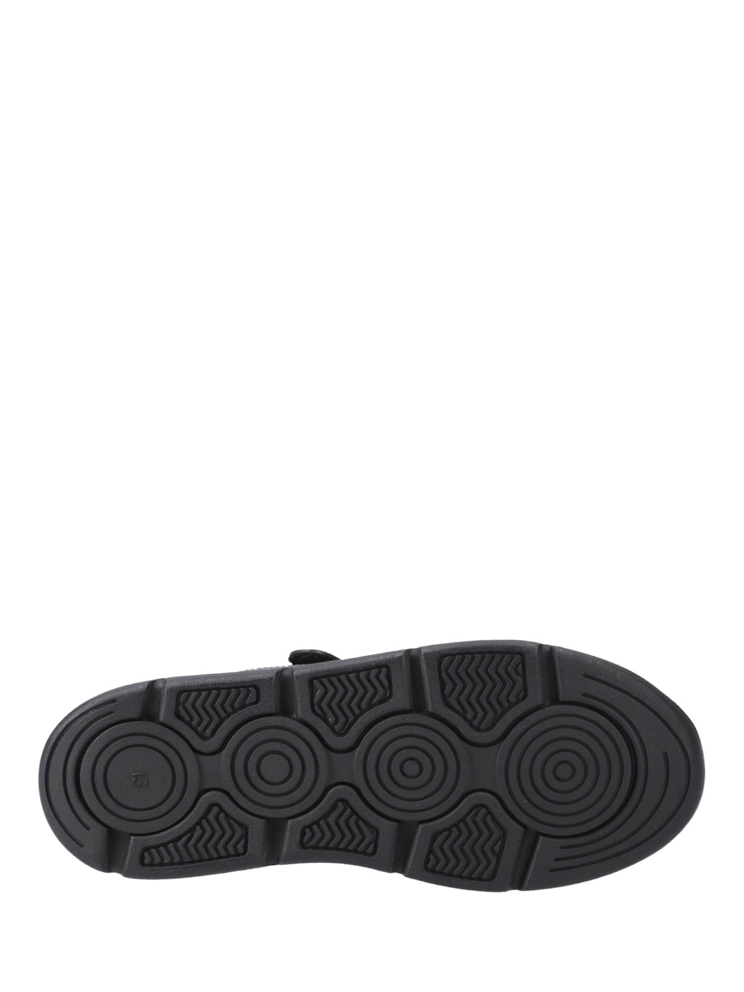 Product image 4 of 4, which shows Hush Puppies Kids' Alfie Bungee Senior Leather Shoes, Black, 3
