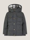 Monsoon Kids' Fleece Hood Padded Coat, Grey