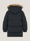 Monsoon Kids' Padded Faux Fur Puffer Coat, Black