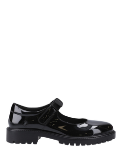 Hush Puppies Kids' Astrid Bow Senior Patent Mary Jane Shoes, Black, Black