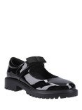 Hush Puppies Kids' Astrid Bow Senior Patent Mary Jane Shoes, Black