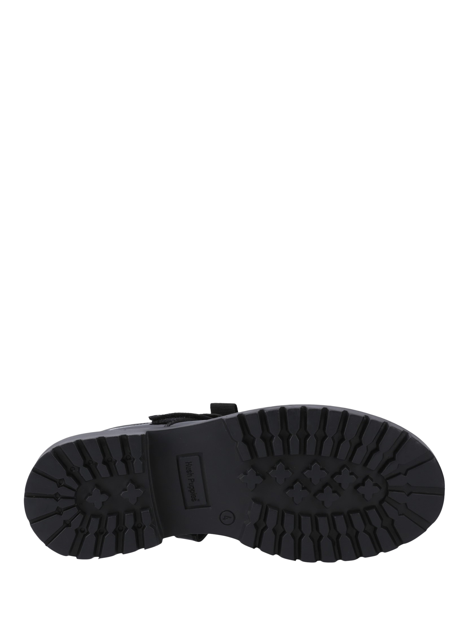 Product image 4 of 4, which shows Hush Puppies Kids' Astrid Bow Senior Patent Mary Jane Shoes, Black, 3