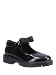Hush Puppies Kids' Astrid Bow Junior Patent Mary Jane Shoes, Black