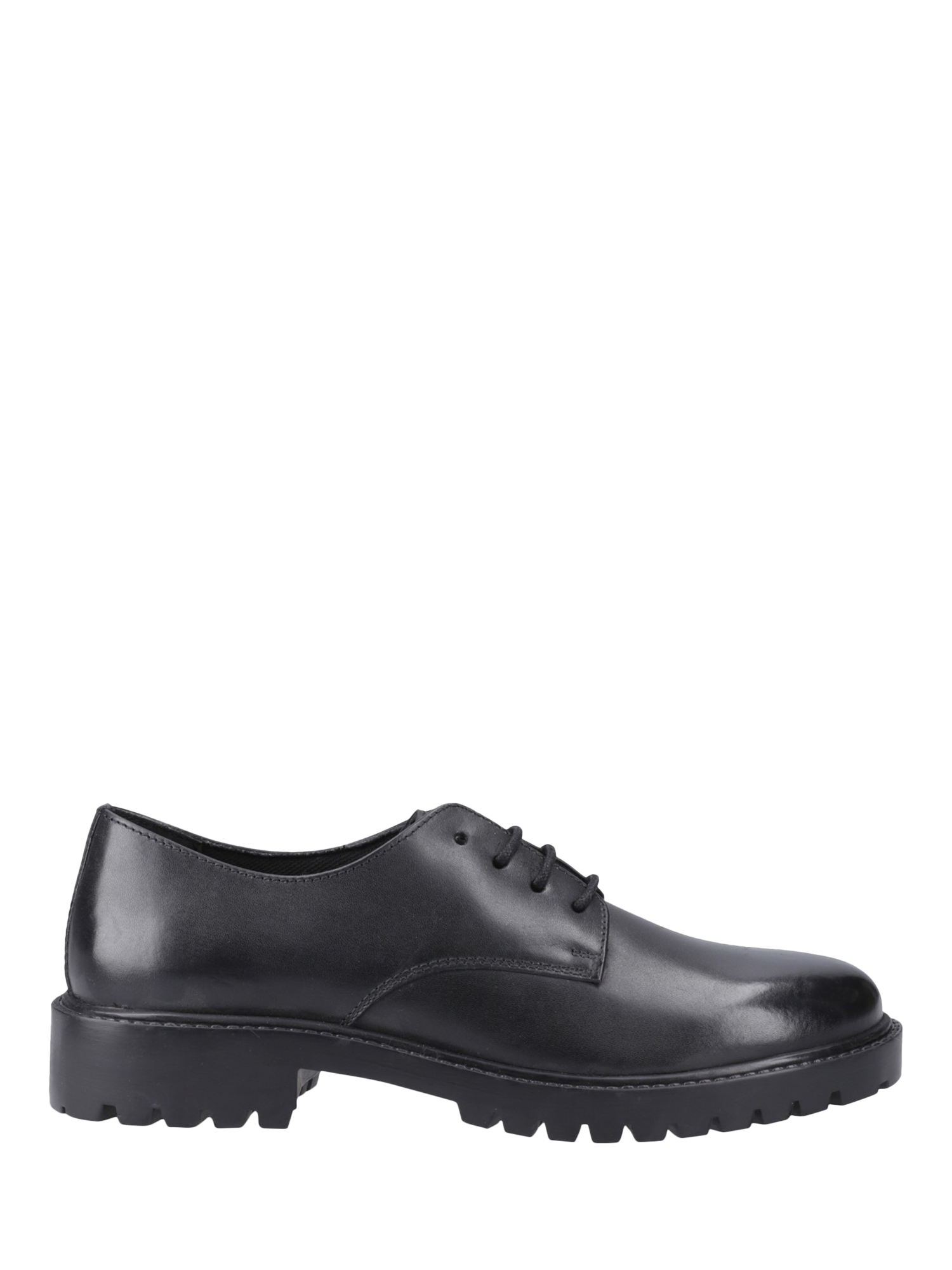 Product image 1 of 4, which shows Hush Puppies Kids' Aubrey Senior Lace Up Brogues, Black, 3
