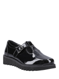 Hush Puppies Kids' Florrie Senior Patent T-Bar Buckle Shoes, Black