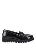 Hush Puppies Kids' Francis Patent Loafer School Shoes, Black