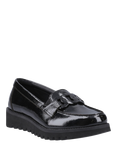 Hush Puppies Kids' Francis Patent Loafer School Shoes, Black