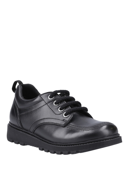Hush Puppies Kids' Keeley Senior Leather School Shoes, Black - view 2, Black