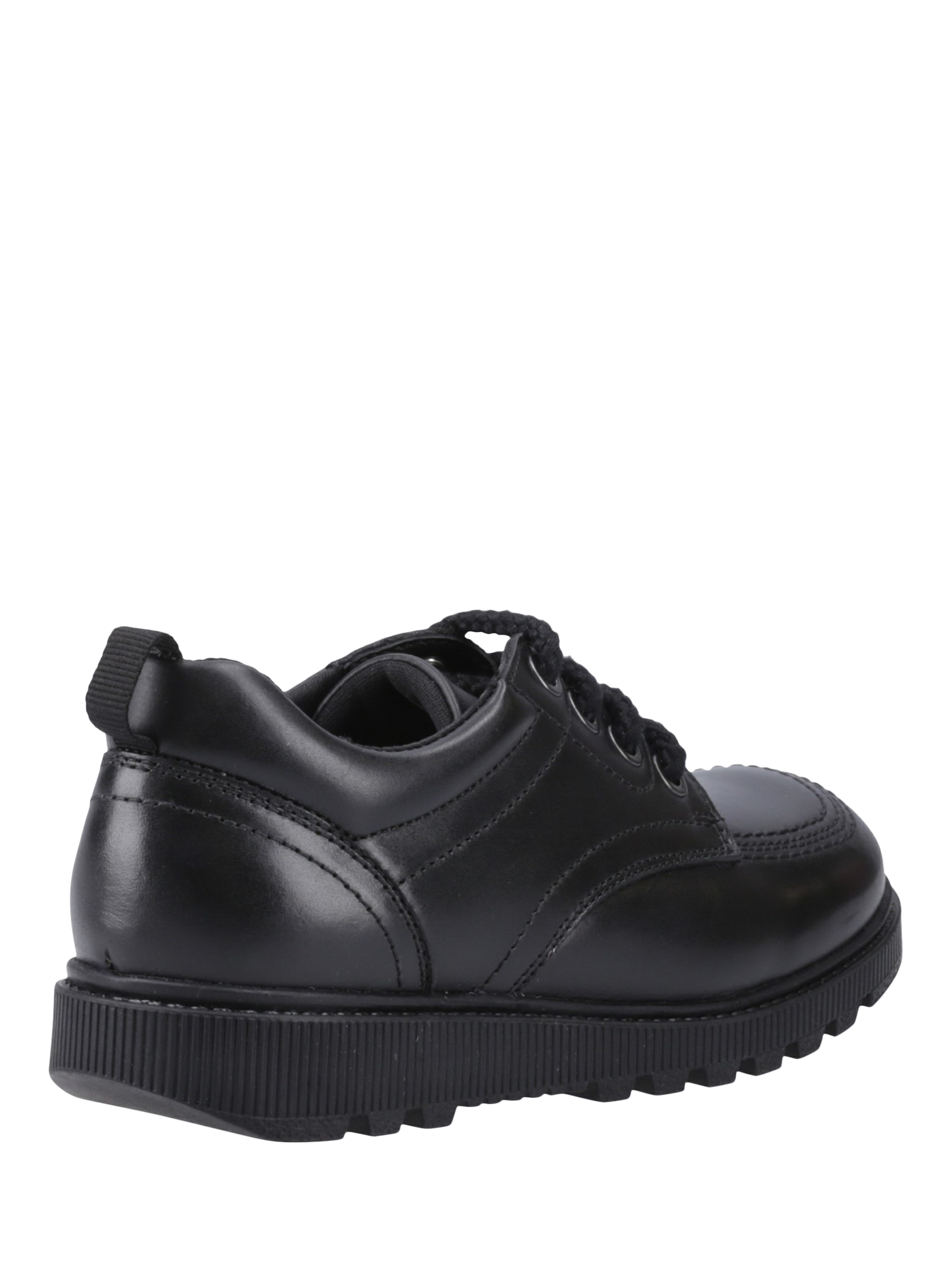 Product image 3 of 4, which shows Hush Puppies Kids' Keeley Senior Leather School Shoes, Black, 3