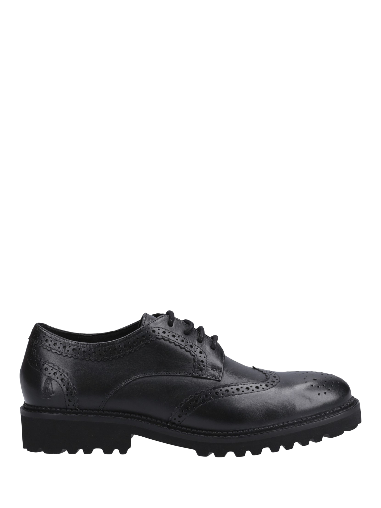 Product image 1 of 4, which shows Hush Puppies Kids' Gabi Senior Lace Up Brogues, Black, 3