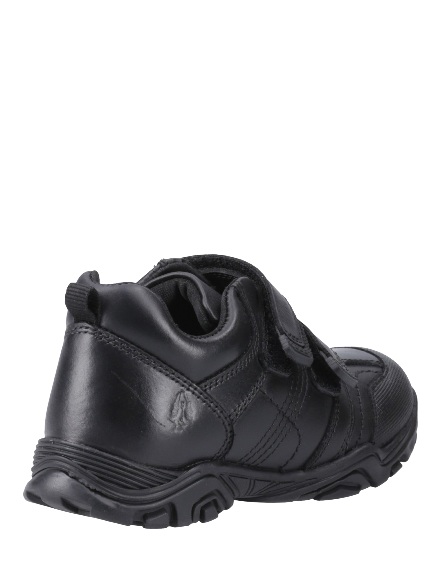 Product image 3 of 4, which shows Hush Puppies Kids' Leroy Infant Leather School Shoes, Black, 8 Jnr