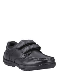 Hush Puppies Kids' Maddox Senior Double Rip Tape Shoes, Black - view 2, Black