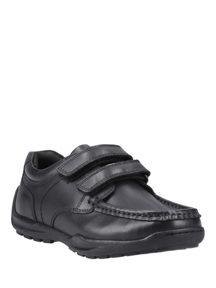 Hush Puppies Kids' Maddox Senior Double Rip Tape Shoes, Black - view 2, Black