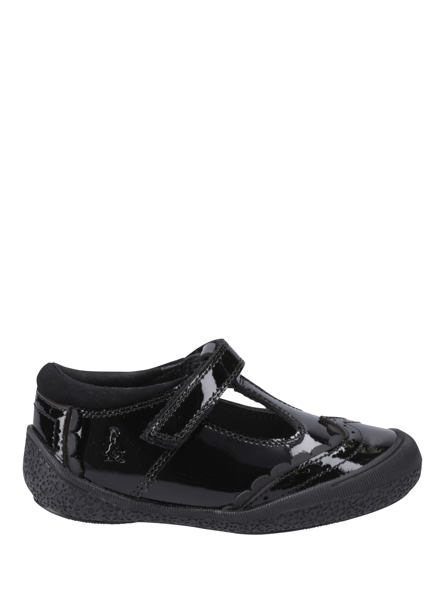 Hush Puppies Kids' Rae Infant Patent Leather T-Bar School Shoes, Black