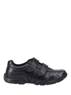 Hush Puppies Kids' Vance Junior Double Rip Tape Shoes, Black, Black