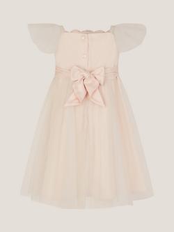 Monsoon Baby Francesca Embroidered Dress, Pink - view 2, Pink